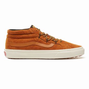 Panske Kotnikove Tenisky Vans Sk8-Mid Reissue Ghillie MTE Hnede VA76RLEVX